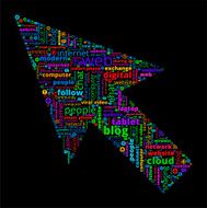 Cursor Modern Communication and Technology Word Cloud