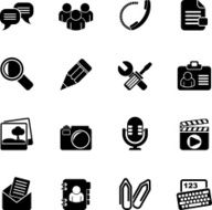 Silhouette Chat Application and communication Icons