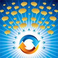 Social Media Vibrant Design - Illustration