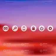 Defocused abstract texture background with web icons Cloud Computing Ui N6