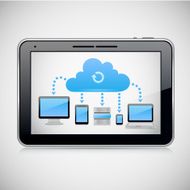Cloud computing concept with high-detailed devices N2