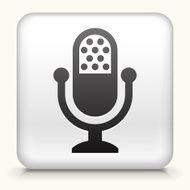 Square Button with Broadcasting Microphone