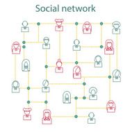 Vector illustration on social network theme N4