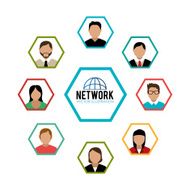 Social network design vector illustration N17