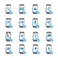 Smart Phone Functions icons - Color Series