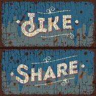 Like share words - social media concept