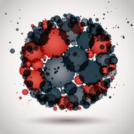 Colorful spherical spotted logo decorative icon
