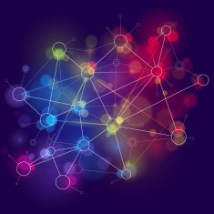 Bright network background