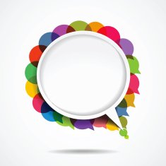 Retro Colors Speech Bubble