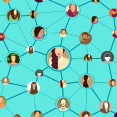 Seamless pattern various avatar faces in social network