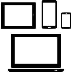 Tablet Pc Cell phone and computer illustrattion simple style