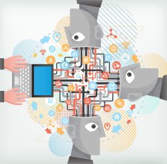 Sharing concept by internet