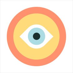 Vision flat style colorful vector icon for info graphics web N2