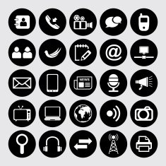 Communication and Media Icons N34