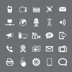 Communication and Media Icons N52