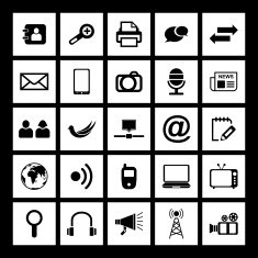 Communication and Media Icons N61