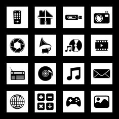 Communication and Media Icons N64