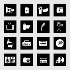 Communication and Media Icons N68