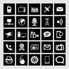 Communication and Media Icons N74