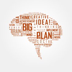 Vector Brain Typography Art