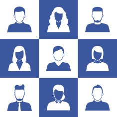 People profile silhouettes