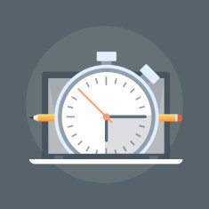 Timer flat style colorful vector icon