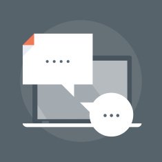 Blog flat style colorful vector icon