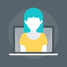 Female Avatar flat style colorful vector icon