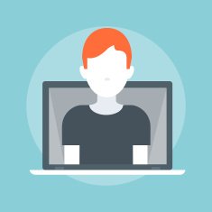 Male Avatar flat style colorful vector icon
