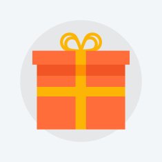 Gift Box flat style colorful vector icon