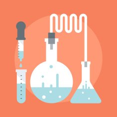 Research flat style colorful vector icon N2