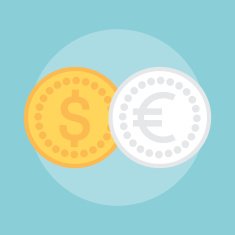 Currency Converter flat style colorful vector icon N2