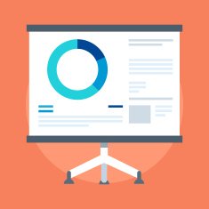 Chart Flat style colorful vector icon