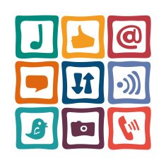 Media icons in blocks