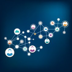 People network background with communication icons N3