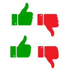 Set of thumb up icons