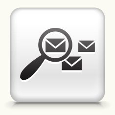 White Square Button with Email Search N2