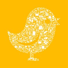 Bird on Summer Icon Pattern