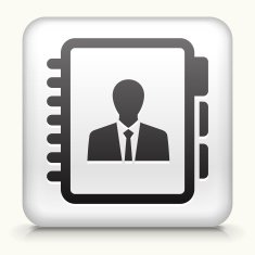 Square Button with Contact Info