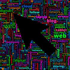 Cursor on Modern Communication and Technology Word Cloud N2