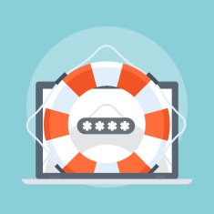 Security Service Life Buoy flat style colorful vector icon N2