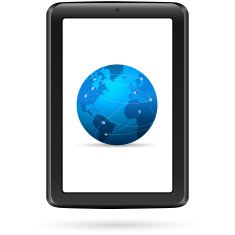 Tablet PC illustrattion global communication N2
