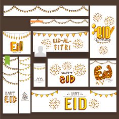 Social media post and header for Eid Mubarak