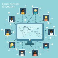 Vector illustration on social network theme N2