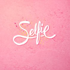 Simple Text Design for Selfie Concept on Pink