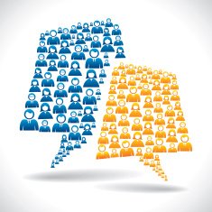 social people message bubble vector