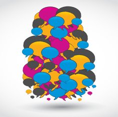 Big social media speech bubble