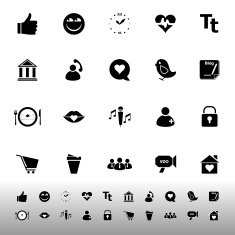 Chat conversation icons on white background N2