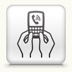 Square Button with Telephone Communication