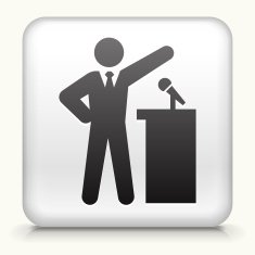 Square Button with Public Speaking N2
